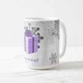 Mug cadeau de Noël pourpre (Devant droit)