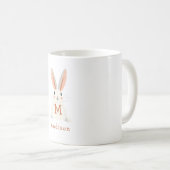Mug Cadeau de nom de monogramme de lapin personnalisé (Devant droit)