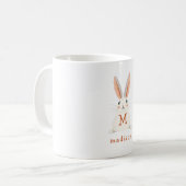 Mug Cadeau de nom de monogramme de lapin personnalisé (Devant gauche)
