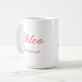 MUG CADEAU DE NOM PERSONNALISÉ POUR BRIDESMAID (Devant gauche)