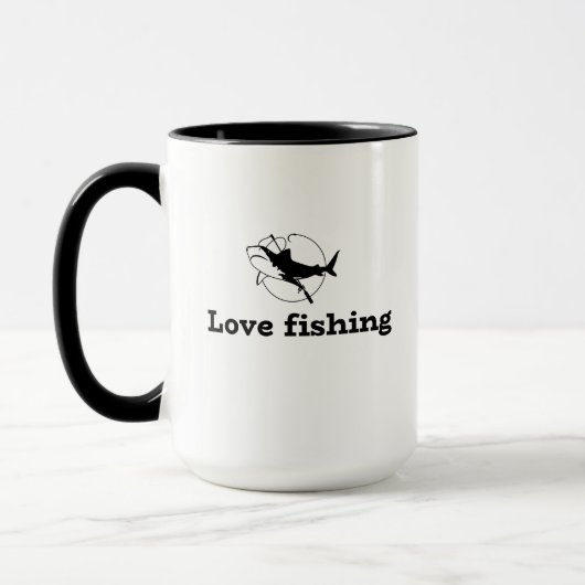 Mug cadeau de pêche, poisson, pêche (Gauche)