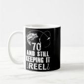 Mug Cadeau de pêche pour 70 ans pêcheur âgé de 70 ans (Gauche)