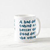 Mug Cadeau de pêcheur ou de pêcheur avec citation de p (Devant droit)