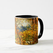 Mug Cadeau de peinture de paysages d'automne (Devant droit)