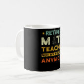 Mug Cadeau de pension de l'enseignant mathématique (Devant gauche)