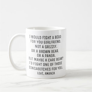Mug Cadeau de petite amie personnalisée, Ami drôle