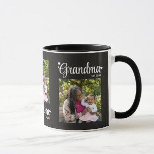 Mug Cadeau de photo de mémé avec texte établi