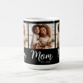 Mug Cadeau de photo Maman Date de création écriture bl (Centre)