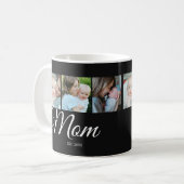 Mug Cadeau de photo noir 3 Script établi par maman (Devant gauche)