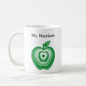 Mug Cadeau de pomme verte professeur enseignant nom pe (Gauche)