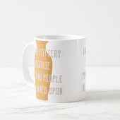 Mug Cadeau de poterie drôle - Coup de poing (Devant gauche)