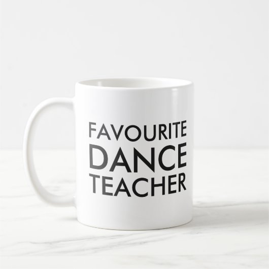 Mug Cadeau de professeur de danse préféré (Gauche)