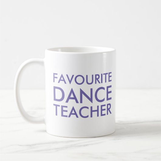 Mug Cadeau de professeur de danse préféré (Gauche)