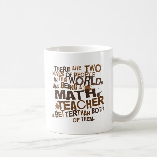 Mug Cadeau de professeur de maths (Droite)