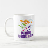 Mug Cadeau de professeur de piano (Gauche)