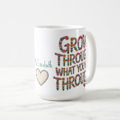 Mug Cadeau de professeur de typographie florale boho m (Devant droit)