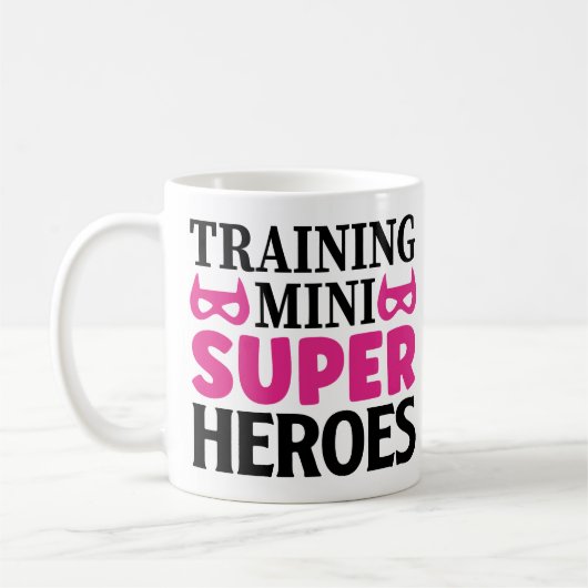 Mug Cadeau de professeur Mini Supper Heroes Formation (Gauche)