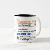Mug cadeau de recherche optométriste (Devant droit)