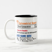 Mug cadeau de recherche optométriste (Gauche)
