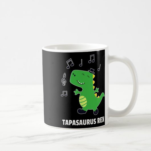 Mug Cadeau de récital de danse tap -tapasaurus Rex-din (Droite)