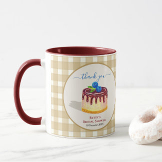 Mug Cadeau de remerciement beige marron gâteau mignon