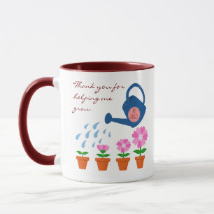 Mug Cadeau de remerciement pour enseignant avec plante