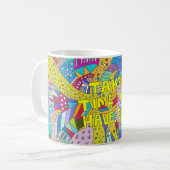 Mug Cadeau de retraite, Affirmation positive, amusemen (Devant gauche)
