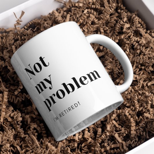 Mug Cadeau de retraite amusant personnalisé Pas mon pr