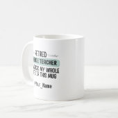 Mug Cadeau de retraite drôle pour un professeur de sci (Devant gauche)