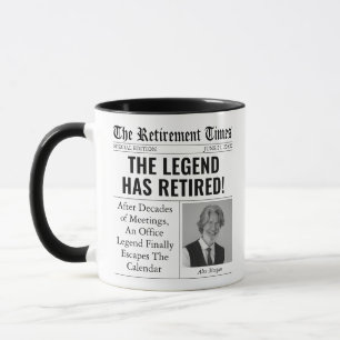 Mug Cadeau de retraite drôle Titre de journal personna