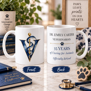 Mug Cadeau de retraite élégant pour un vétérinaire de
