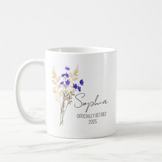 Mug Cadeau de retraite personnalisé, Cadeau de retrait (Gauche)