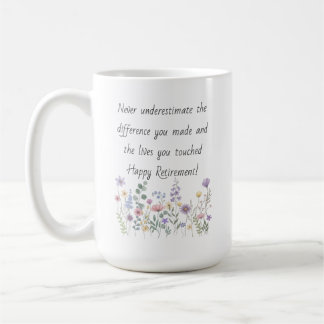 Mug Cadeau de retraite personnalisé Fleurs sauvages Ap