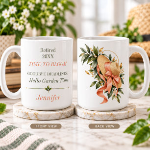 Mug Cadeau de retraite pour jardinage Gif Au Revoir Dé