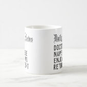 Mug Cadeau de retraite pour un médecin (Centre)