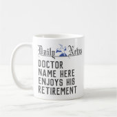 Mug Cadeau de retraite pour un médecin (Gauche)