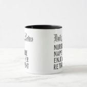 Mug Cadeau de retraite pour une infirmière (Centre)