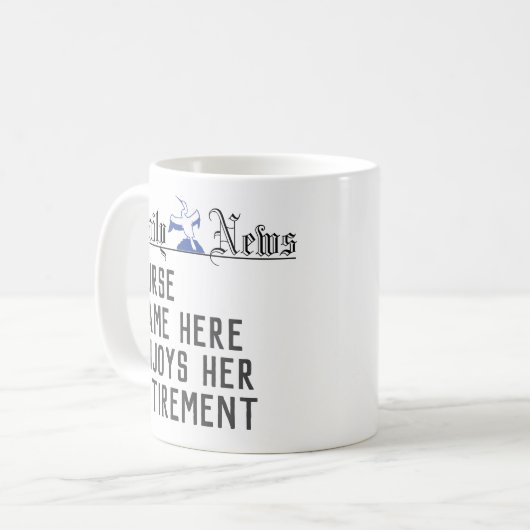 Mug Cadeau de retraite pour une infirmière (Devant gauche)