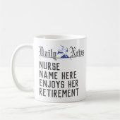 Mug Cadeau de retraite pour une infirmière (Gauche)