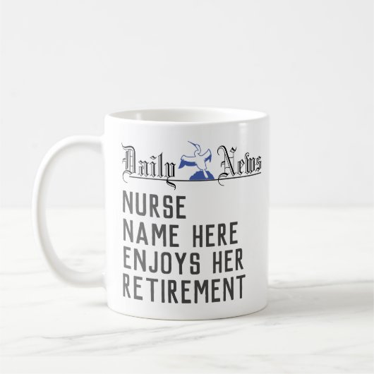 Mug Cadeau de retraite pour une infirmière (Gauche)