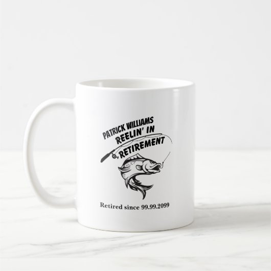 Mug Cadeau de retraite - Reeling dans le bâton de pêch (Gauche)