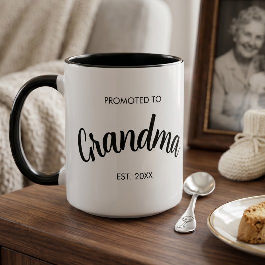 Mug Cadeau de révélation de grossesse de grand-mère pr