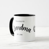 Mug Cadeau de révélation de grossesse de grand-mère pr (Devant gauche)