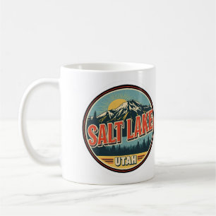 Mug Cadeau de ski de nature vintage Salt Lake City Uta