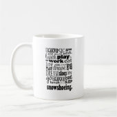 Mug Cadeau de Snowshoeing (Gauche)
