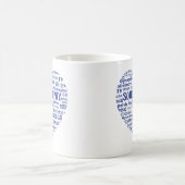 Mug Cadeau de sonographe à cœur bleu de spécialité de (Centre)