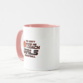 Mug Cadeau de sport de basket-ball de filles (Devant gauche)