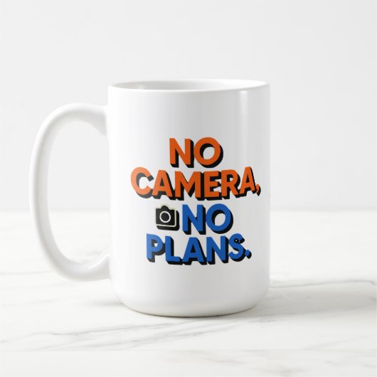 Mug Cadeau de style de vie créatif sans caméra ni plan (Gauche)