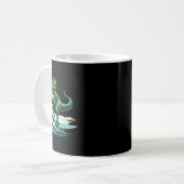 Mug Cadeau de surfeur de dinosaure T-rex pour H (Devant gauche)