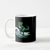 Mug Cadeau de surfeur de dinosaure T-rex pour H (Gauche)